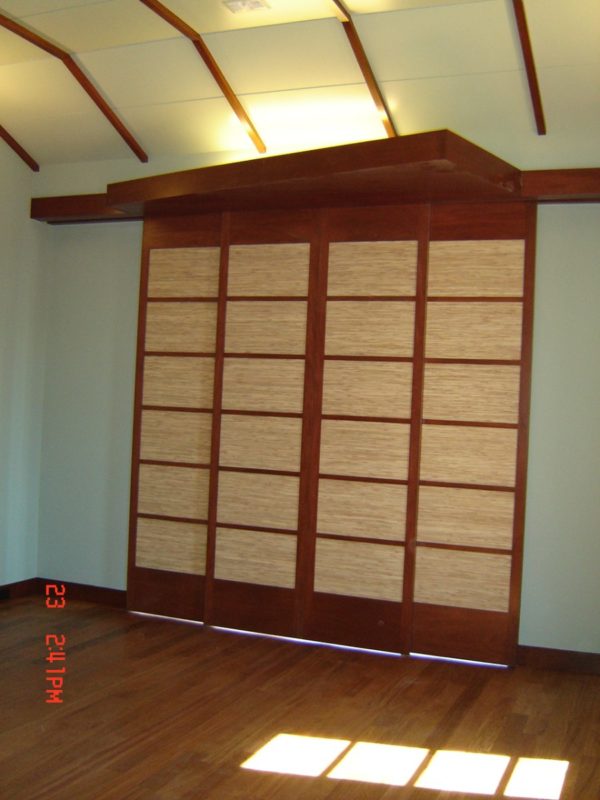 Custom sliding rice paper panel doors