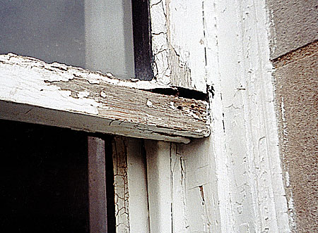 An example of the rot prior to restoration