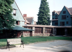 Front view from Peacock Alley at Manor Inn