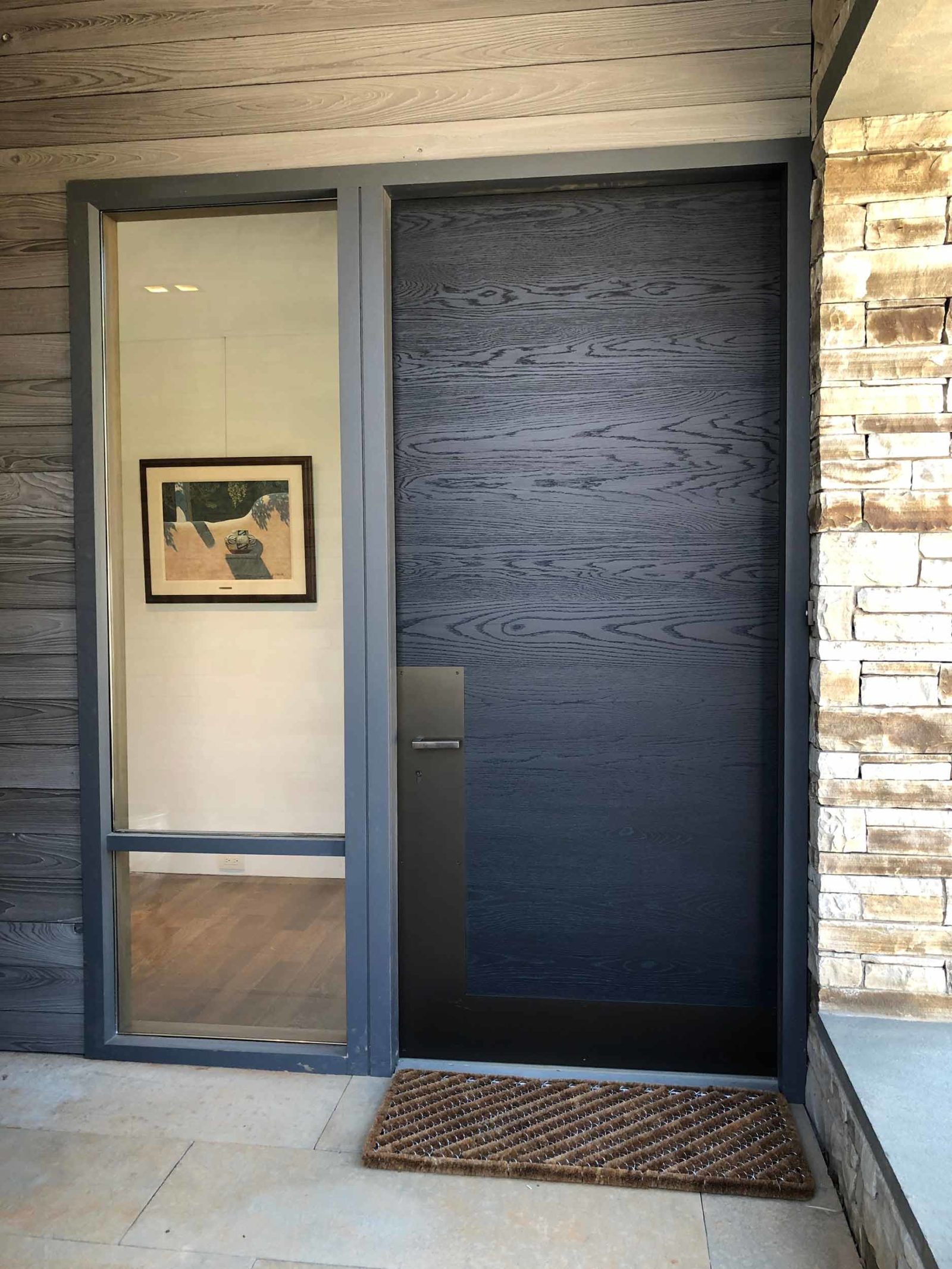 Gray Modern Exterior Entrance Door Architectural Woodcraft