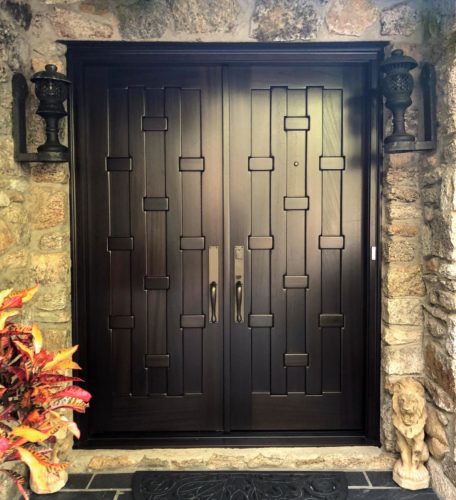 custom asian style entrance doors